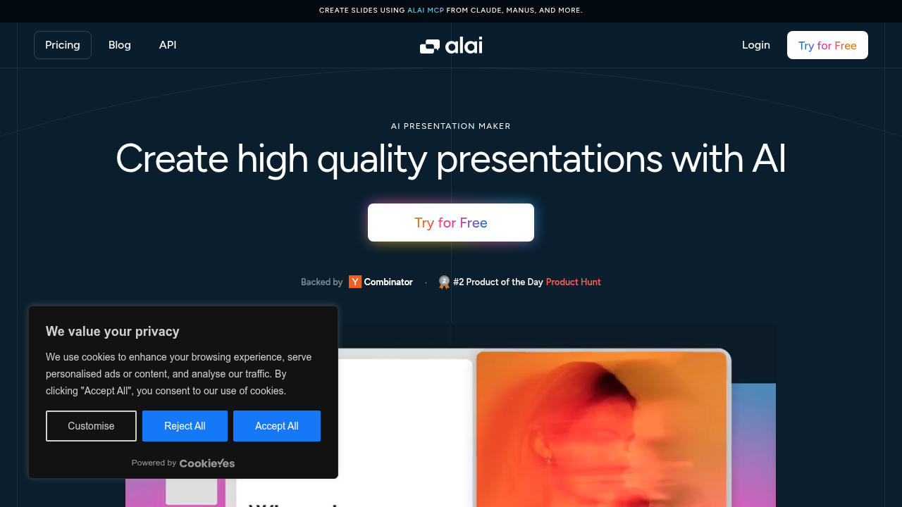 The homepage of GetALAI.com, a platform dedicated to AI sales tools, illustrating resources for sharpening sales skills and preparing for real-world interactions.