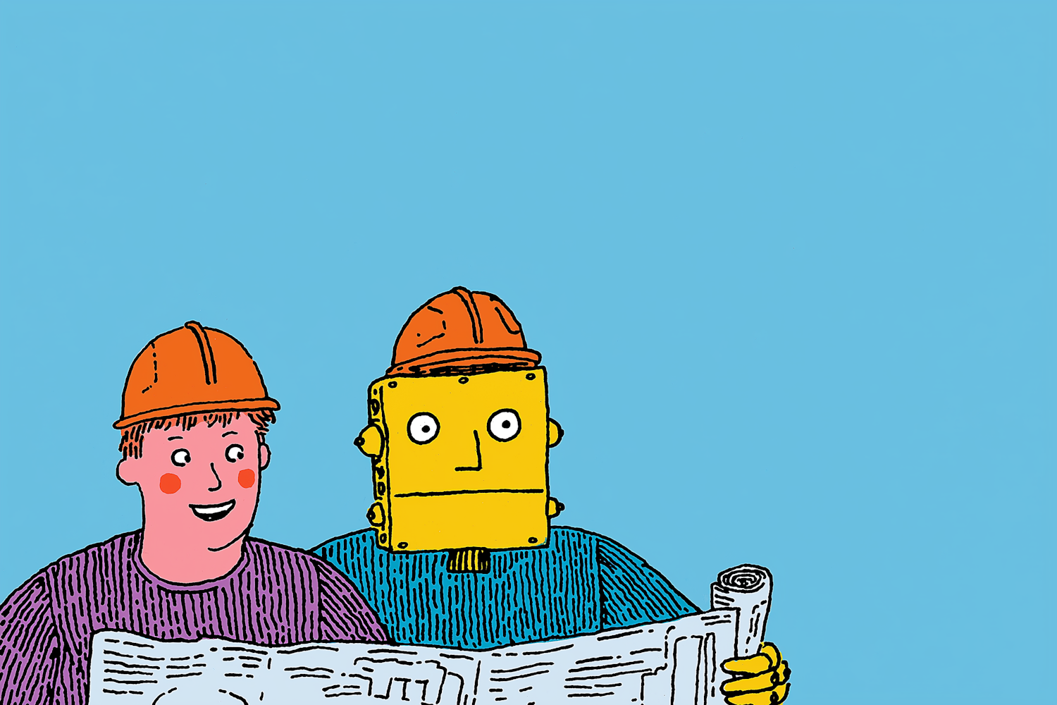A diverse team of sales professionals collaboratively works with AI interfaces, symbolizing the permanent partnership between human expertise and artificial intelligence.