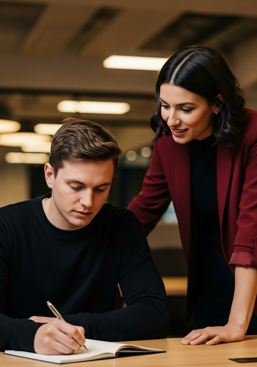 A person writing down or typing out a detailed career action plan, demonstrating the process of turning assessment insights into concrete goals and steps.