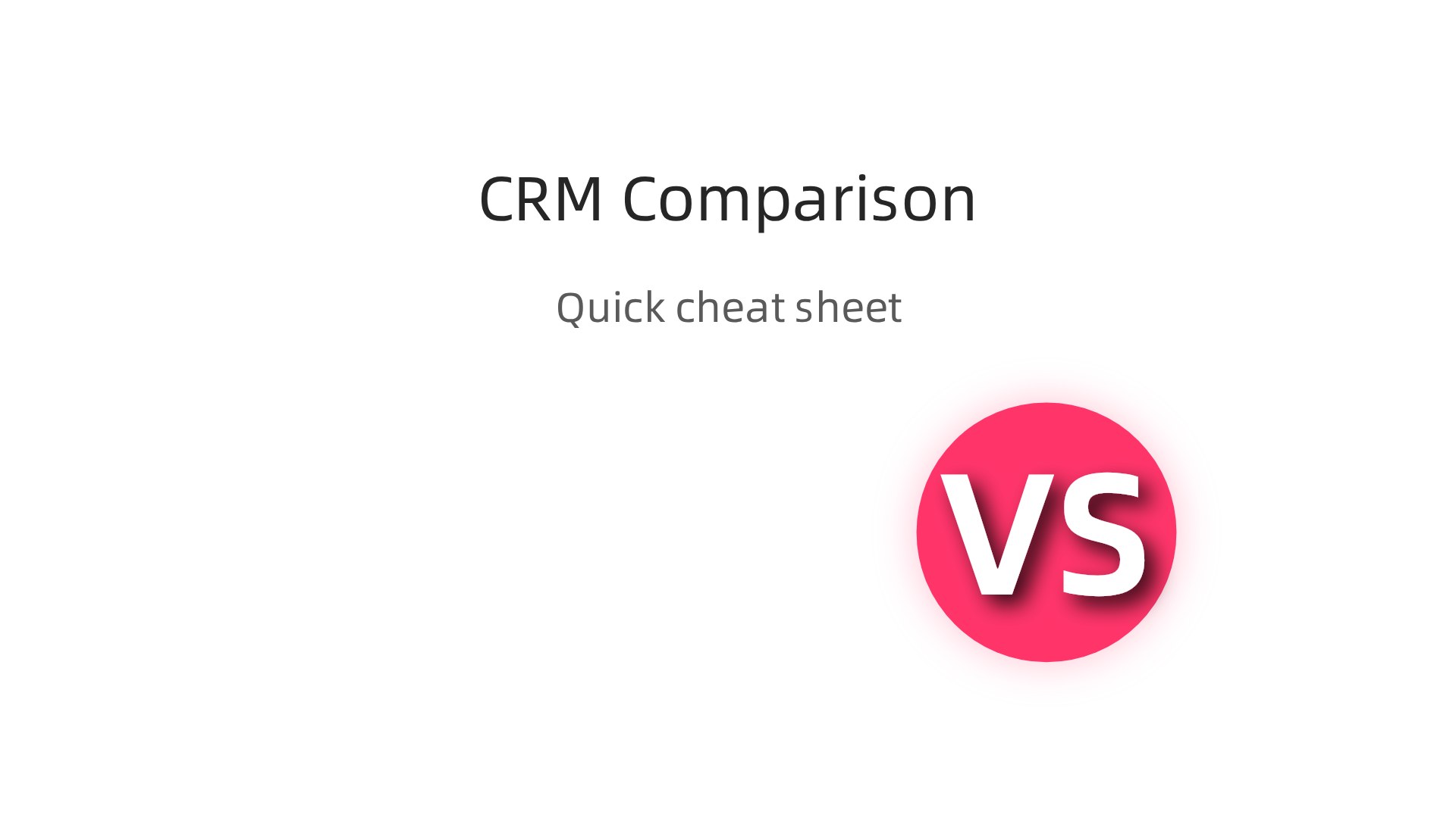 A comparative cheat sheet outlining key differences between Redtail CRM and competitors like Salesforce, HubSpot, Zoho, and Pipedrive.