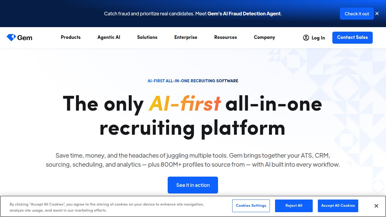 Gem.com provides insights and tools for talent acquisition teams, offering benchmarks and data to optimize hiring strategies.