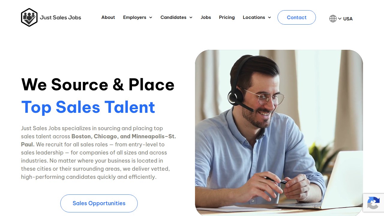 JustSalesJobs.com specializes in sales recruitment, offering resources and listings for sales professionals and hiring managers.
