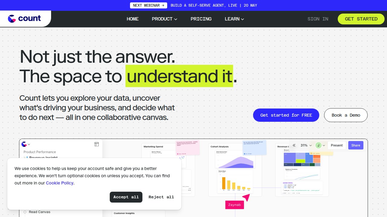 The Count.co website, a resource for sales metrics including quota attainment, as referenced in the article.