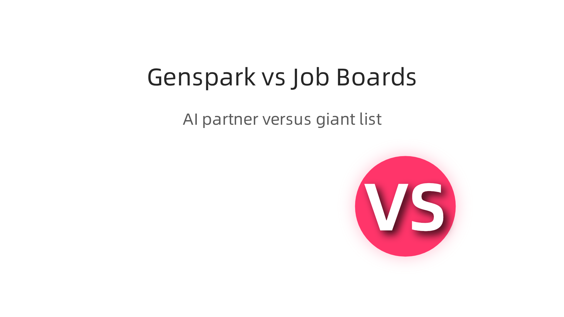 A visual comparison highlighting how Genspark AI offers personalized, AI-driven insights versus the giant list approach of traditional job boards.